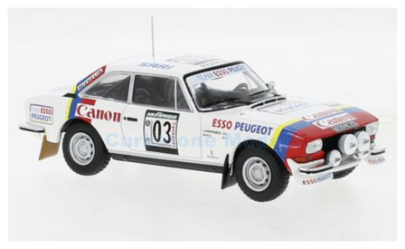 Modelauto 1:43 | IXO-Models RAC417C.22 | ESSO Peugeot Sport 504 Coup&eacute; V6 1978 #03 - S.Lampinen - A.Aho