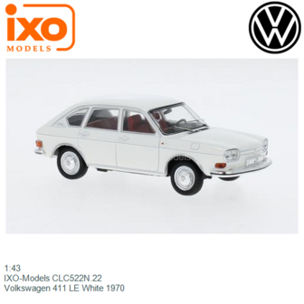 1:43 | IXO-Models CLC522N.22 | Volkswagen 411 LE White 1970