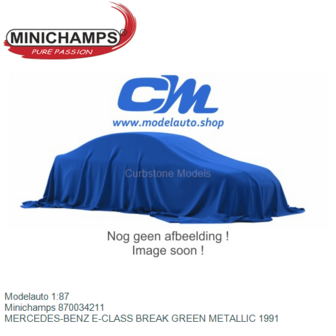 Modelauto 1:87 | Minichamps 870034211 | MERCEDES-BENZ E-CLASS BREAK GREEN METALLIC 1991