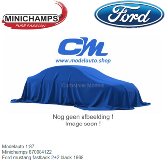 Modelauto 1:87 | Minichamps 870084122 | Ford mustang fastback 2+2 black 1968