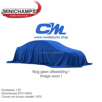 Modelauto 1:87 | Minichamps 870114024 | Citroen sm brown metallic 1970