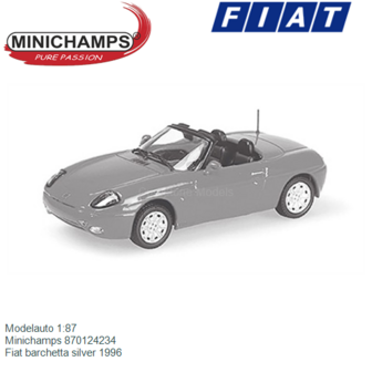 Modelauto 1:87 | Minichamps 870124234 | Fiat barchetta silver 1996