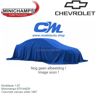 Modelauto 1:87 | Minichamps 870144020 | Chevrolet camaro white 1967
