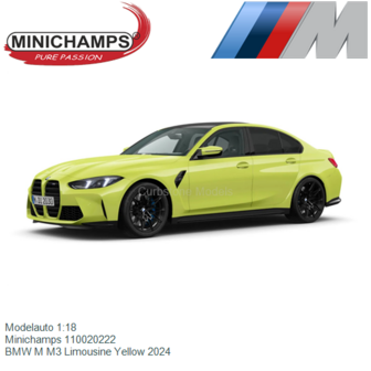 Modelauto 1:18 | Minichamps 110020222 | BMW M M3 Limousine Yellow 2024
