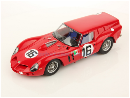 Modelauto 1:18 | Looksmart LS18LM01 | Ferrari 250 GT Breadvan Rood 1962 #16 - C.Abate - C.Davis