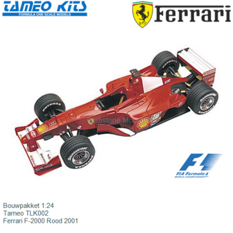 Bouwpakket 1:24 | Tameo TLK002 | Ferrari F-2000 Rood 2001
