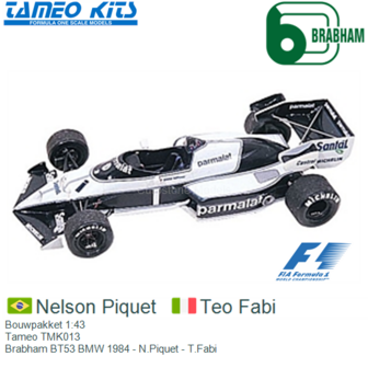 Bouwpakket 1:43 | Tameo TMK013 | Brabham BT53 BMW 1984 - N.Piquet - T.Fabi