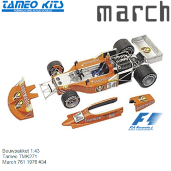 Bouwpakket 1:43 | Tameo TMK271 | March 761 1976 #34