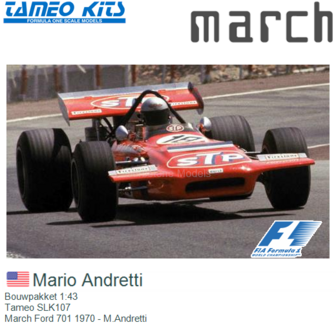 Bouwpakket 1:43 | Tameo SLK107 | March Ford 701 1970 - M.Andretti