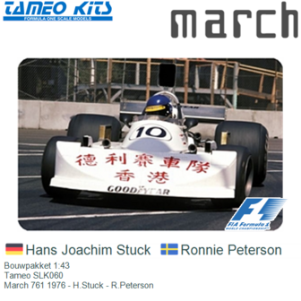 Bouwpakket 1:43 | Tameo SLK060 | March 761 1976 - H.Stuck - R.Peterson