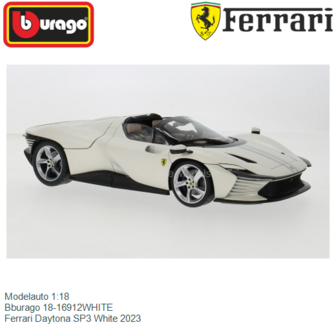 Modelauto 1:18 | Bburago 18-16912WHITE | Ferrari Daytona SP3 White 2023