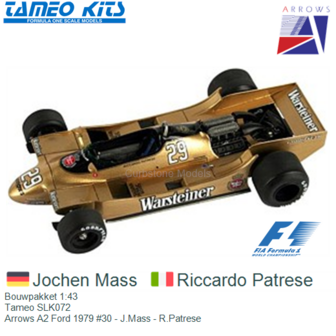 Bouwpakket 1:43 | Tameo SLK072 | Arrows A2 Ford 1979 #30 - J.Mass - R.Patrese