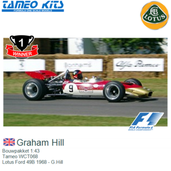 Bouwpakket 1:43 | Tameo WCT068 | Lotus Ford 49B 1968 - G.Hill