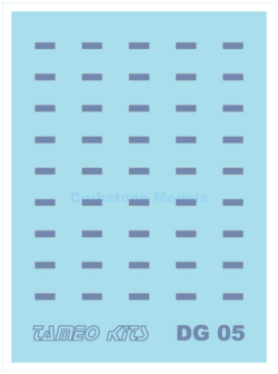 Accessoire 1:43 | Tameo DG05 | Decal 45 pieces of mirrors in metal chromed decal.