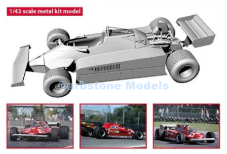 Bouwpakket 1:43 | Tameo TMK443 | Ferrari 126 CK | 1998 #27 #28 - G.Villeneuve - D.Pironi