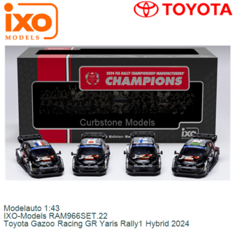 Modelauto 1:43 | IXO-Models RAM966SET.22 | Toyota Gazoo Racing GR Yaris Rally1 Hybrid 2024