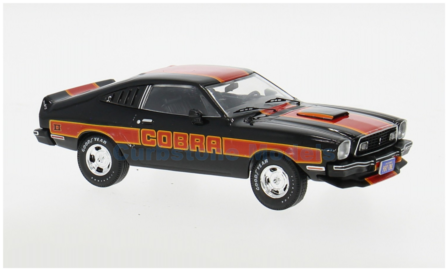 Modelauto 1:43 | IXO-Models CLC599N.22 | Ford Mustang II Cobra Black and Orange 1977
