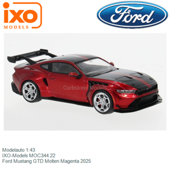 Modelauto 1:43 | IXO-Models MOC344.22 | Ford Mustang GTD Molten Magenta 2025