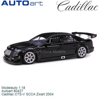 Modelauto 1:18 | Autoart 80427 | Cadillac CTS-V SCCA Zwart 2004