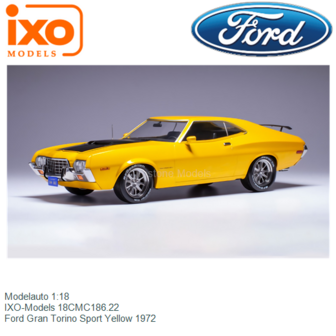 Modelauto 1:18 | IXO-Models 18CMC186.22 | Ford Gran Torino Sport Yellow 1972