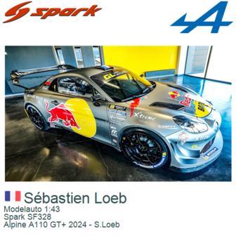 Modelauto 1:43 | Spark SF328 | Alpine A110 GT+ 2024 - S.Loeb