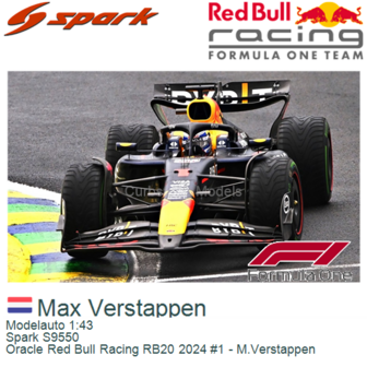Modelauto 1:43 | Spark S9550 | Oracle Red Bull Racing RB20 2024 #1 - M.Verstappen