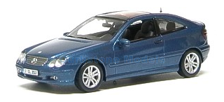 Modelauto 1:43 | Dealer Mercedes06 | Mercedes Benz Sport Coupe Metallic Blue 2000