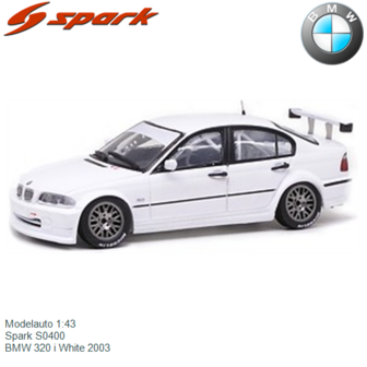 Modelauto 1:43 | Spark S0400 | BMW 320 i White 2003