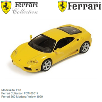 Modelauto 1:43 | Ferrari Collection FCM00017 | Ferrari 360 Modena Yellow 1999