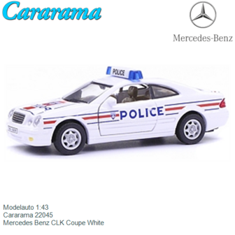 Modelauto 1:43 | Cararama 22045 | Mercedes Benz CLK Coupe White
