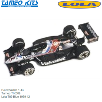 Bouwpakket 1:43 | Tameo TIK009 | Lola T89 Blue 1989 #2