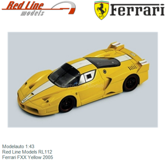 Modelauto 1:43 | Red Line Models RL112 | Ferrari FXX Yellow 2005
