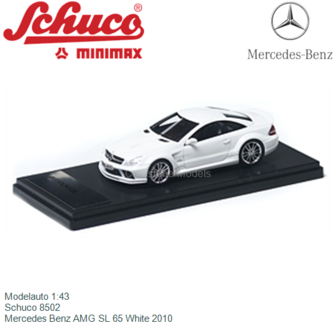 Modelauto 1:43 | Schuco 8502 | Mercedes Benz AMG SL 65 White 2010