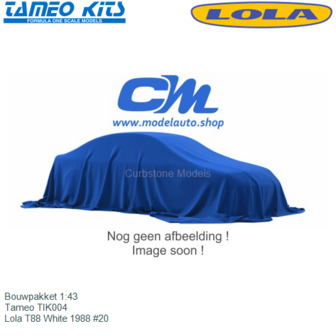 Bouwpakket 1:43 | Tameo TIK004 | Lola T88 White 1988 #20