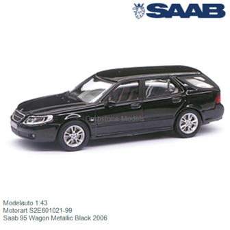 Modelauto 1:43 | Motorart S2E601021-99 | Saab 95 Wagon Metallic Black 2006