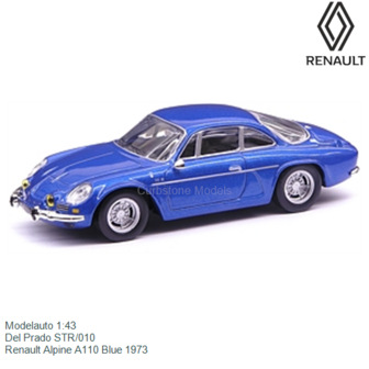 Modelauto 1:43 | Del Prado STR/010 | Renault Alpine A110 Blue 1973