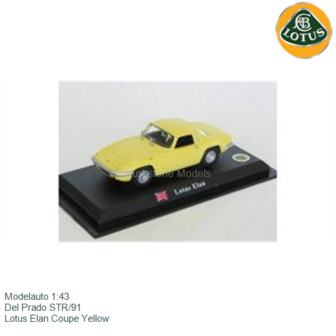 Modelauto 1:43 | Del Prado STR/91 | Lotus Elan Coupe Yellow