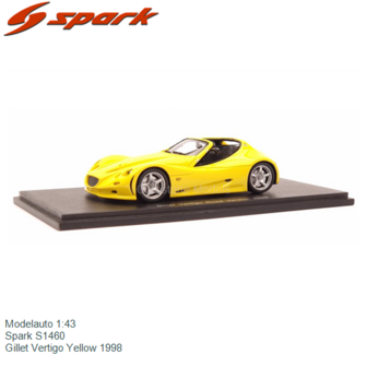 Modelauto 1:43 | Spark S1460 | Gillet Vertigo Yellow 1998