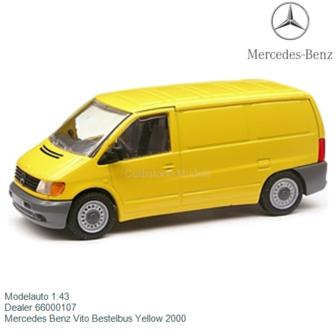 Modelauto 1:43 | Dealer 66000107 | Mercedes Benz Vito Bestelbus Yellow 2000