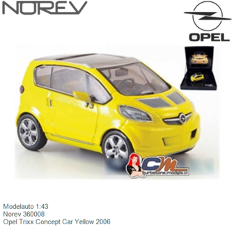 Modelauto 1:43 | Norev 360008 | Opel Trixx Concept Car Yellow 2006