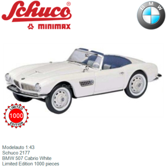 Modelauto 1:43 | Schuco 2177 | BMW 507 Cabrio White