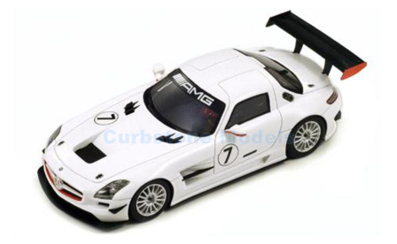Modelauto 1:43 | Spark S1024 | Mercedes Benz SLS GT3 White 2010 #7