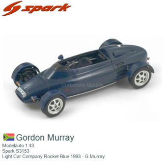 Modelauto 1:43 | Spark S3153 | Light Car Company Rocket Blue 1993 - G.Murray
