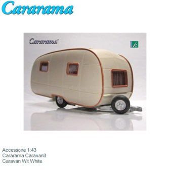 Accessoire 1:43 | Cararama Caravan3 | Caravan Wit White