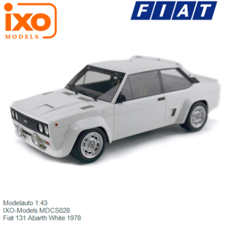 Modelauto 1:43 | IXO-Models MDCS028 | Fiat 131 Abarth White 1978