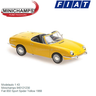 Modelauto 1:43 | Minichamps 940121230 | Fiat 850 Sport Spider Yellow 1968