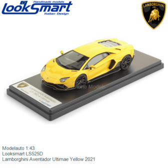 Modelauto 1:43 | Looksmart LS525D | Lamborghini Aventador Ultimae Yellow 2021