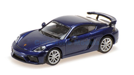 Modelauto 1:87 | Minichamps 870067600 | Porsche 718 Cayman GT4 981 Metallic Blue 2019