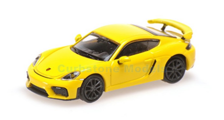Modelauto 1:87 | Minichamps 870067602 | Porsche 718 cayman gt4 981 Yellow 2019