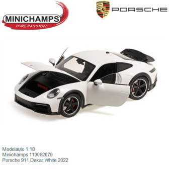 Modelauto 1:18 | Minichamps 110062070 | Porsche 911 Dakar White 2022